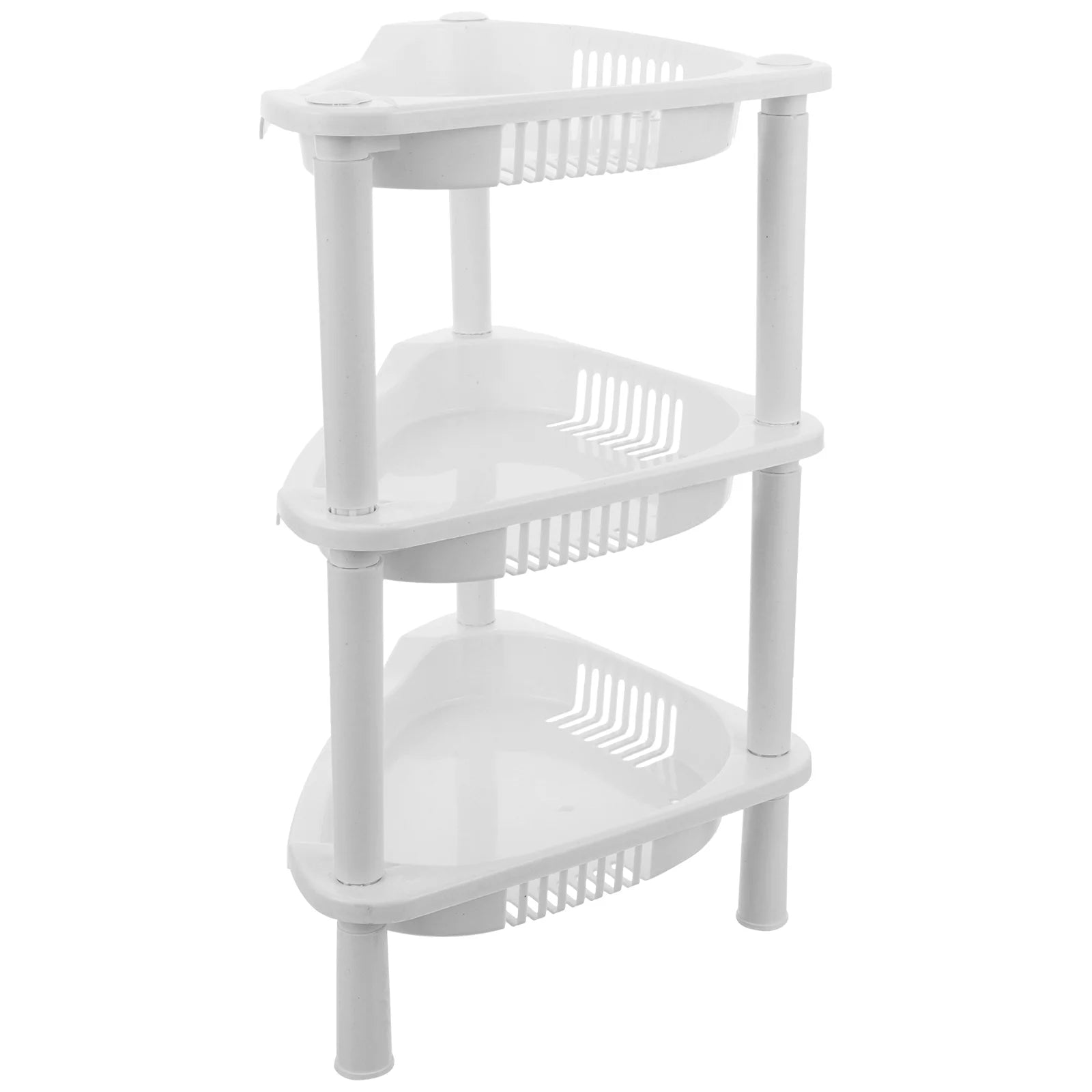 3 Layer Corner Rack – Plastic Kitchen & Bathroom Storage Shelf (Space Saving)