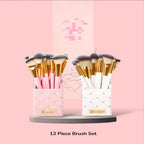 BH Cosmetics 12pcs Makeup Brush Set with Bucket Holder – Super Soft Professional Cosmetic Brushes Kit