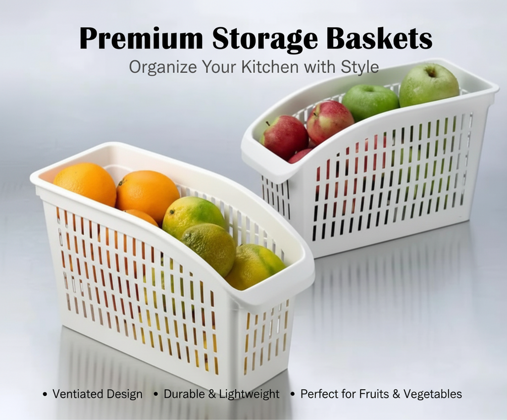 Plastic Fruit & Vegetable Storage Baskets
