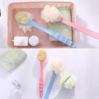 Bath Stick Loofah with Long Handle – 2 in 1 Body Scrubber & Shower Brush