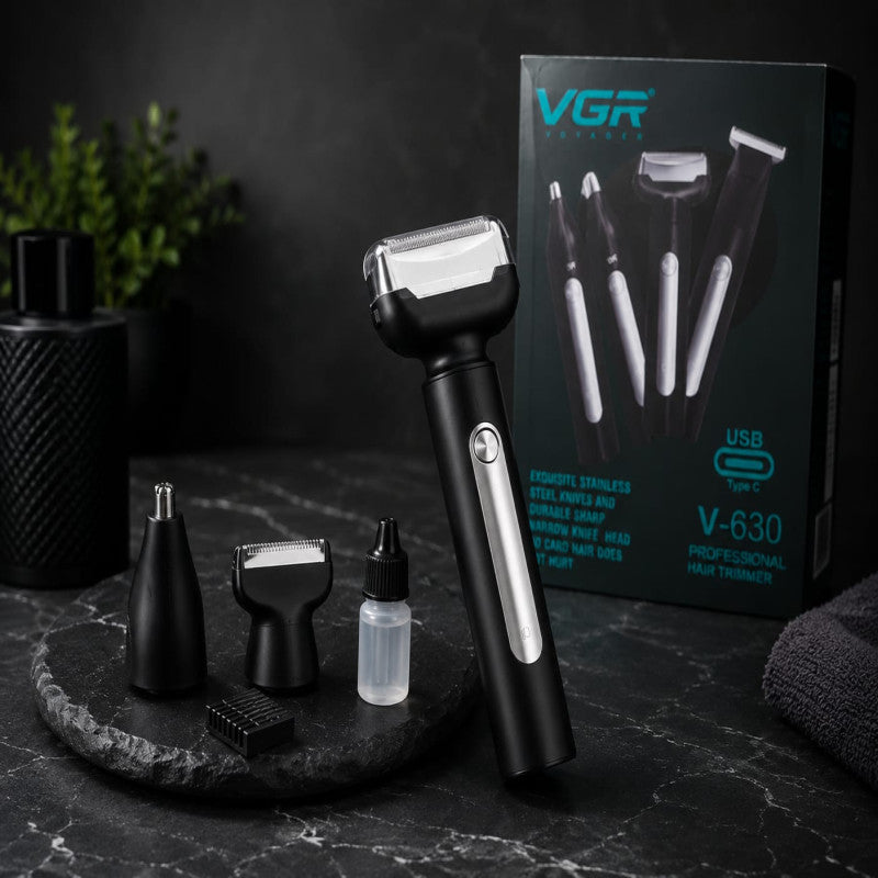 VGR V-630 Professional Hair Trimmer – USB Type-C Rechargeable Beard & Hair Clipper