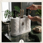 Luxury Bathroom Toilet Set Pack of 3 – Soap Dispenser & Toothbrush Holder Organizer Set