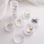 (5 Layers) Mini Stackable Jewelry Organizer – Transparent Round Storage Box for Rings & Earrings