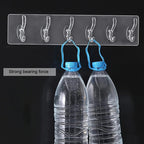 Pack of 2 Crystal Hook Patti – Transparent Wall Hook Strip | Strong Adhesive Multi Hook Hanger