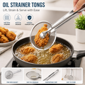Frying Tong 2 in 1 Kitchen Sifter Strainer Tongs
