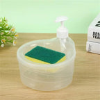 Multi-purpose liquid soap dispenser bowl with built-in sponge holder