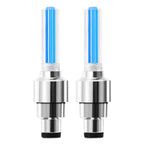 Pack of 4 Car Wheel LED Valve Lights – Blue Motion Sensor Tire Lights (Universal Fit)