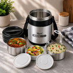 Royal Thermo Steel Food Carrier Legend-3 – Insulated Stainless Steel Hot & Cold Lunch Box