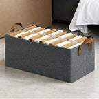 Foldable Jeans Organizer with Rod | Stackable Wardrobe Storage Box