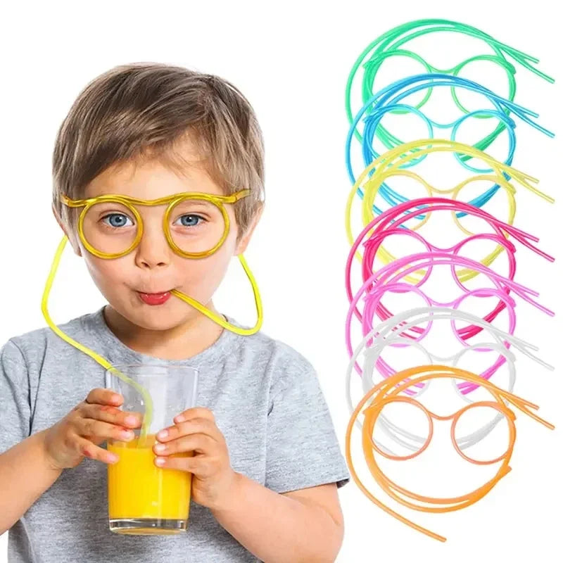 Creative Eyeglasses Straw Drinking