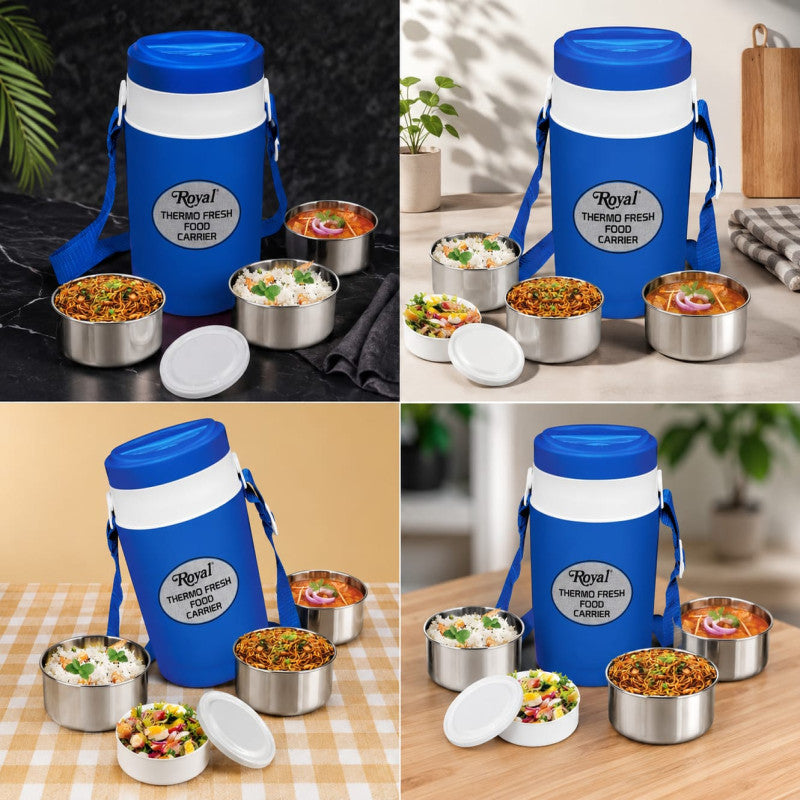Royal Thermo Fresh Food Carrier Ultra 4 – Insulated Stainless Steel Hot & Cold Lunch Box