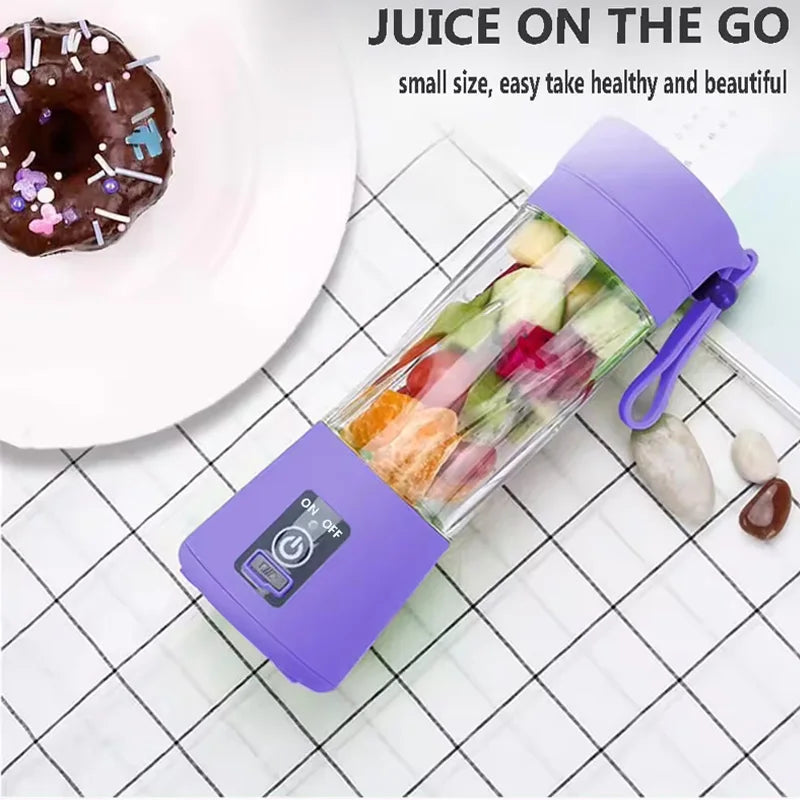 USB Rechargeable Juicer 6 Blades Electric Blender Portable Mixer