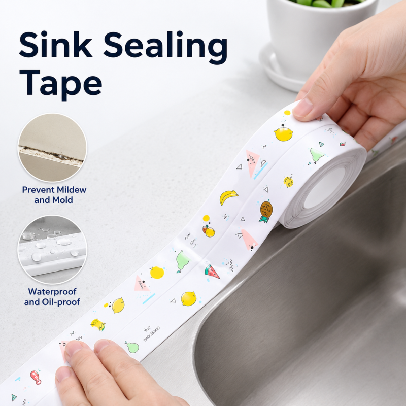 Waterproof Self-Adhesive Kitchen Sink Sticker For Bathroom Corner & Wall Sealing Strip