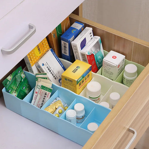 5 Grid Drawer Organizer – Multi-Compartment Clothes Storage Box