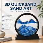 3D Moving Sand Art Hourglass – Deep Sea Quicksand Round Glass Decor