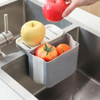 Sink Drain Strainer Basket – Foldable Hanging Kitchen Sink Organizer & Food Waste Holder
