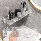 Transparent Acrylic Wall Shelf – Waterproof Bathroom & Kitchen Storage Organizer Rack