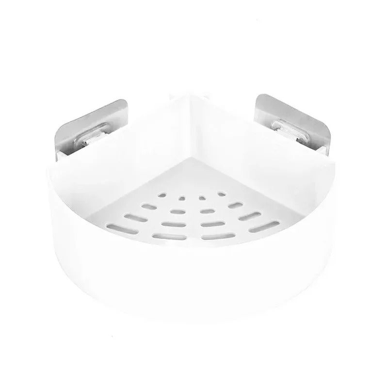 Pack of 2 Wall Mounted Corner Shelf – Double Layer Bathroom & Kitchen Storage Organizer