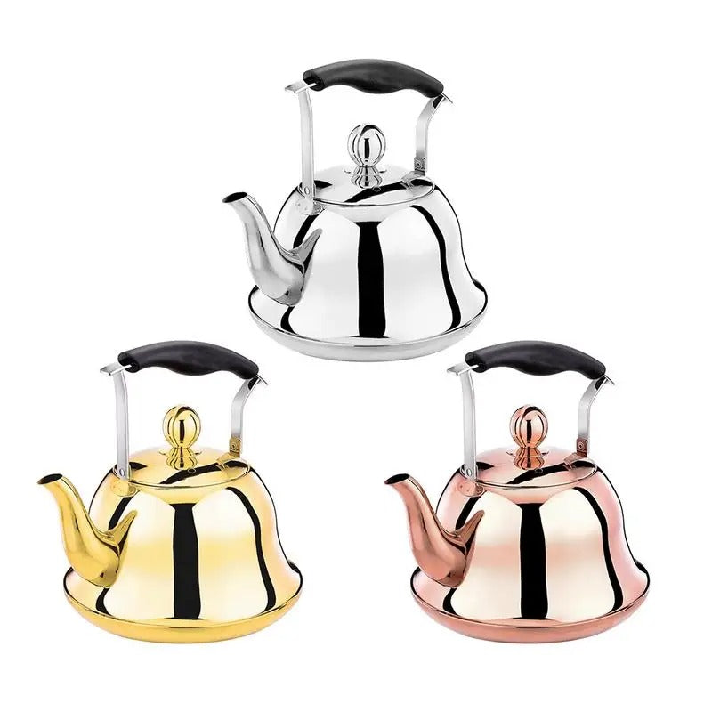 Stainless Steel Tea Kettle – Premium Golden Teapot for Kitchen & Tea Lovers