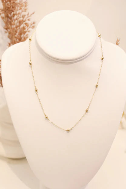 Gold Ball Necklace Chain for Women – Elegant Minimal Jewelry