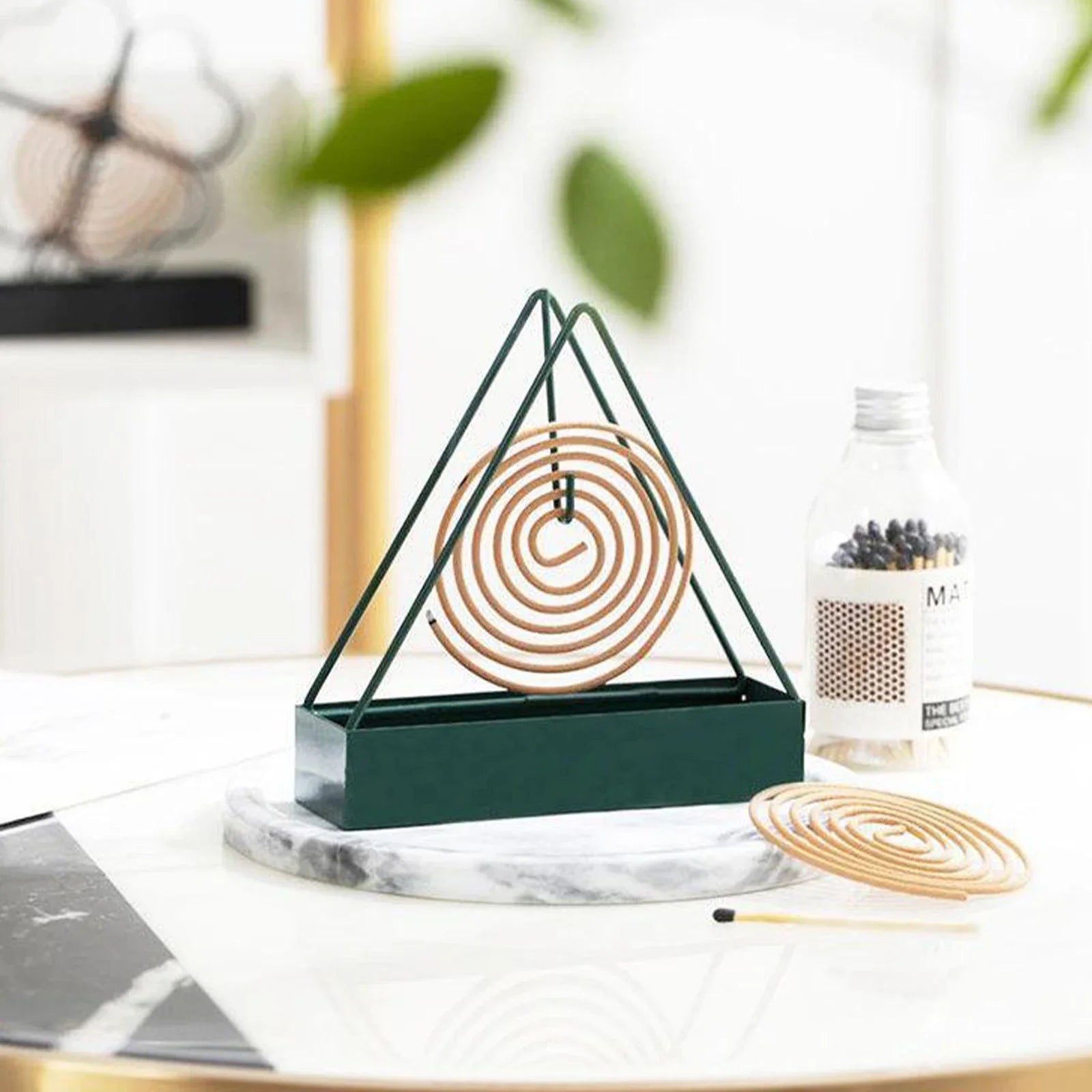 Fireproof Triangle Mosquito Coil Holder Stand in Iron