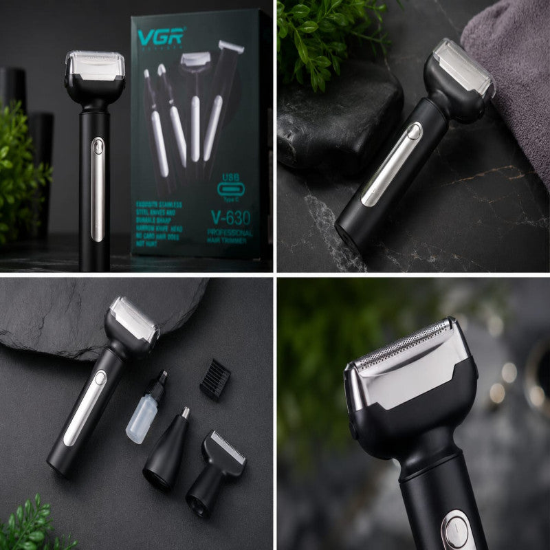 VGR V-630 Professional Hair Trimmer – USB Type-C Rechargeable Beard & Hair Clipper