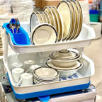 Kitchen Master Dish Drying Rack – Kitchen Organizer with Drain Tray & Cutlery Holder