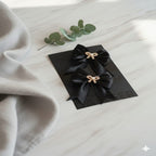 Pack of 4 Bow Hair Clips with Stone – Stylish Girls Hair Accessories