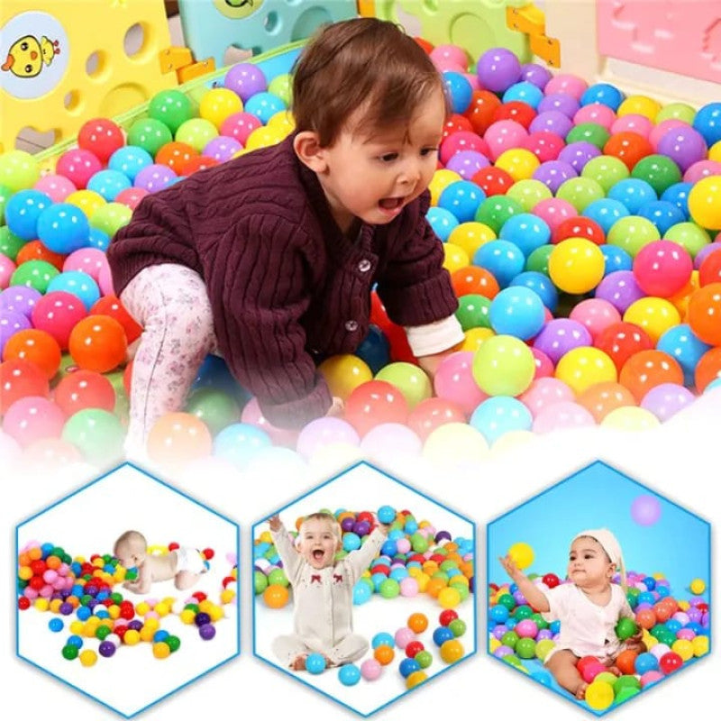 12 Soft Plastic Tent Balls Set for Kids – Multicolor Ball Pit Play Balls