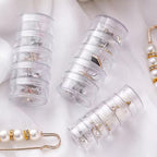 (5 Layers) Mini Stackable Jewelry Organizer – Transparent Round Storage Box for Rings & Earrings