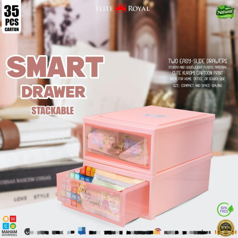 Royal Smart Drawer – 2 Layer Plastic Storage Organizer Box (Multi-Color)