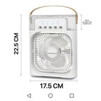 Mini Cooling Fan with Water Tank – Portable Air Cooler | Humidifier Fan with LED Light