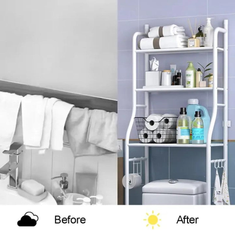 Over The Toilet Storage Rack – 3 Tier Bathroom Organizer Shelf Space Saver