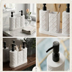 Luxury Bathroom Toilet Set Pack of 3 – Soap Dispenser & Toothbrush Holder Organizer Set