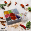 9 Grid Spice Box – Rainbow Masala Organizer with Lid (Kitchen Storage Box)