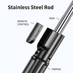 Selfie Stick with Bluetooth Remote & LED Light – Tripod Stand for Mobile (All-in-One)