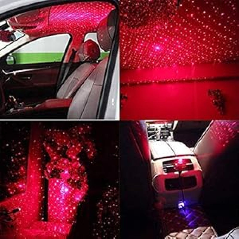 Car USB LED Star Light Projector – Interior Ambient Galaxy Light for Car