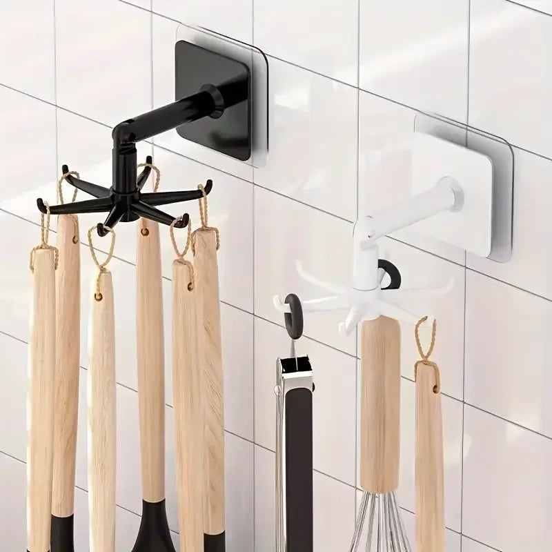 Multi-purpose 360 Degree Rotating Folding SELF-ADHESIVE Hook