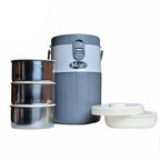 Mega Lunch Carrier 900ml – Insulated Tiffin Box with 3 Stainless Steel Bowls