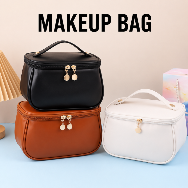 Portable makeup pouch feminine large size