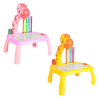 Kids Projector Drawing Table – LED Art Learning Table with Markers