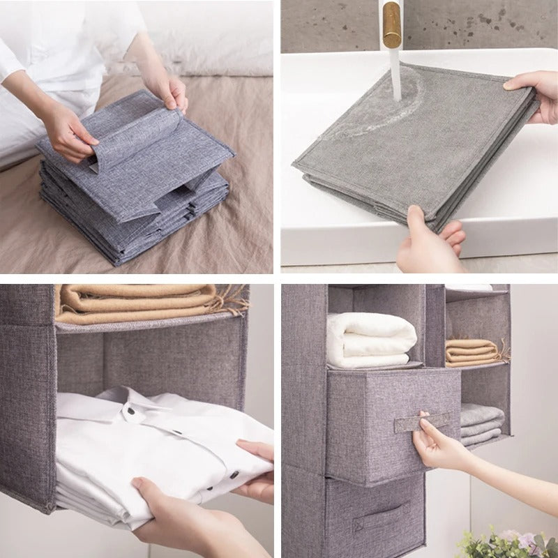 5 Layer Hanging Almari Organizer – Foldable Closet Storage Bag