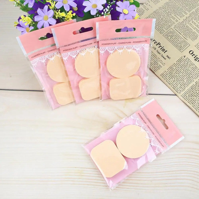 Pack of 3 Makeup Powder Puff 2pcs Set – Soft Sponge for Foundation & Face Powder Application