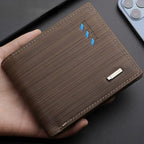 Premium RFID Men’s Leather Wallet – Korean Style Short Bifold Wallet for Men
