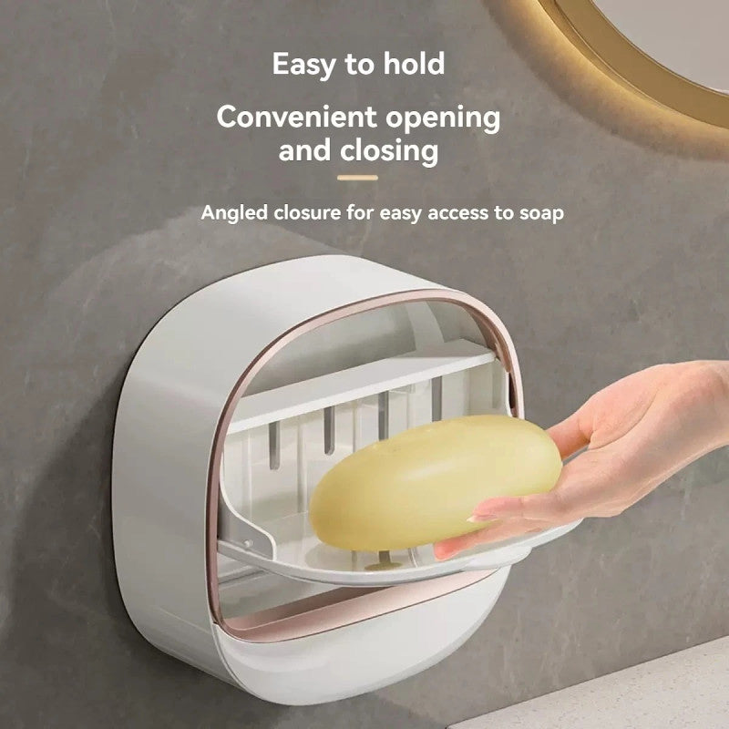 Luxury Wall Mounted Soap Dish – Self Adhesive Waterproof Soap Holder for Bathroom
