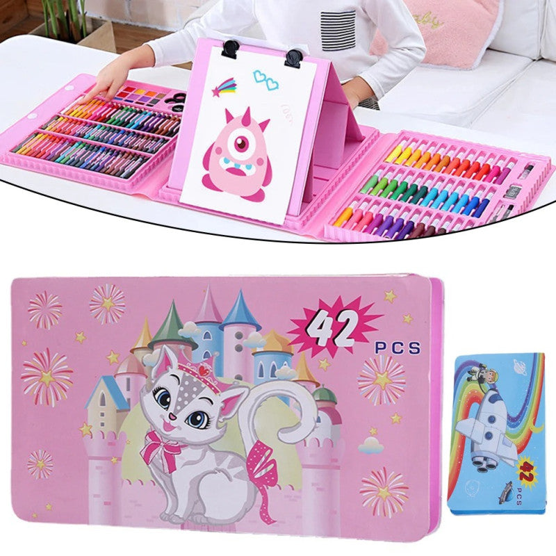 42 Pcs Drawing Painting Set for Kids – Art Kit with Colors, Crayons & Markers