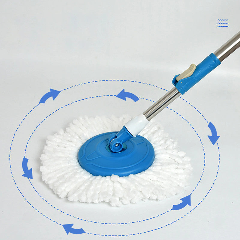 Spin Mop - Easy Spin Magic Mop Set - 360 Degree Microfiber Mop Head Home Clean Tool (Steel)