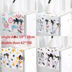 Fridge Cover with Storage Pockets – Dustproof Refrigerator Top Organizer