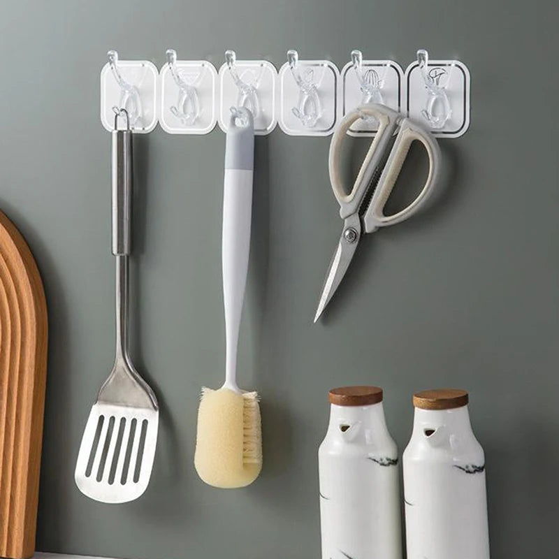 Wall Mounted 6 Hooks Coat Hanger