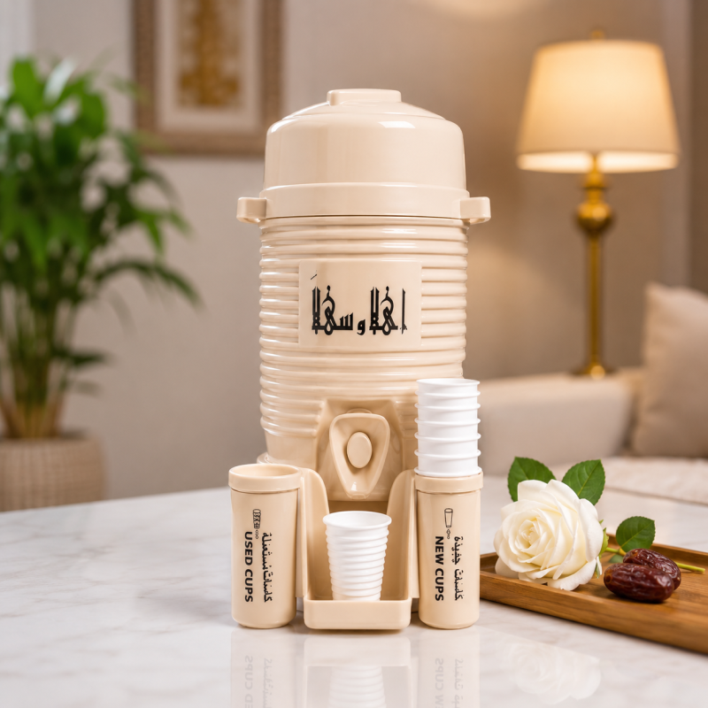 Zamzam Cooler Dispenser 2 Liter – Insulated Water Cooler with Tap & Cups